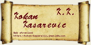Kokan Kašarević vizit kartica